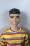 Mattel - Barbie - Fashionistas #175 - Ken - Fashionista Ken Long-Sleeve Colorful Striped Shirt - кукла